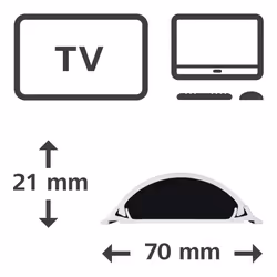 Hama 00220984 cable organizer Universal Cable duct White 1 pc(s)
