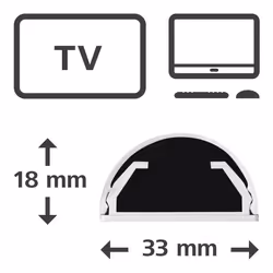 Hama 00220988 cable organizer Universal Cable duct White 1 pc(s)