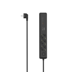 Hama 00223192 power extension 1.4 m 3 AC outlet(s) Indoor Black, Grey