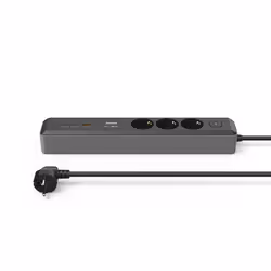 Hama 00223192 power extension 1.4 m 3 AC outlet(s) Indoor Black, Grey