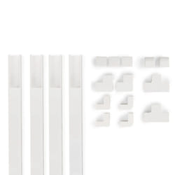 Hama 00221017 cable organizer Universal Cable duct White 4 pc(s)