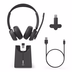 Hama BT-800 Headset Wired & Wireless Head-band Office/Call center USB Type-C Bluetooth Charging stand Black - Additional view 5