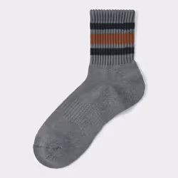Gu By Uniqlo Style Heated Ankle Socks Line - 04 GRAY/2527cm