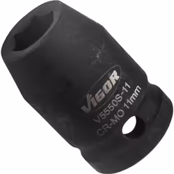 Vigor V5550S-11, Socket, 1/2", Metric, 1 head(s), 11 mm, Matt