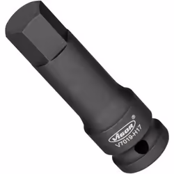 Vigor V7019-H17, Impact socket, Black, 1 head(s), 1/2", Metric, 17 mm