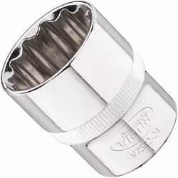 Vigor V7512-24, Socket, 1/2", Metric, 1 head(s), 24 mm, 38 mm