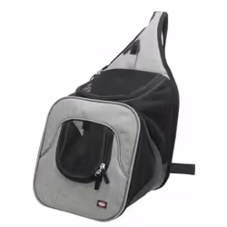 TRIXIE 28941, Soft pet carrier, Handbag pet carrier, Small animal, 10 kg, Top & front load, Black, Grey