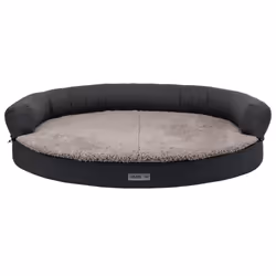TRIXIE Bendson, Bolster pet bed, Indoor, Dog, Grey, Oval, Monochromatic