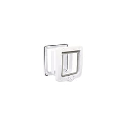 4-Way Cat Flap with Tunnel, White, 578 g