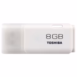 Toshiba TransMemory, 8 GB, USB Type-A, 2.0, 18 MB/s, Cap, White