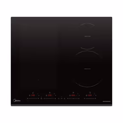 Midea MIH742F558K1, Black, Built-in, 21 cm, Zone induction hob, Glass, 4 zone(s)