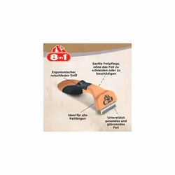 8in1 Perfect Coat DeShedder - Undercoat brush for cats, cat brush suitable for short and long hair