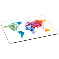 Gaming and Office Mouse Mat 350 x 260 mm with Stitched Edges and Non-Slip Base, Color World 35 x 26 cm