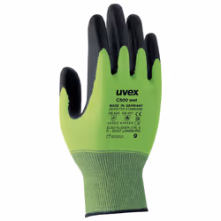 Uvex C500, Black, Green, Adult, Adult, Unisex, 1 pc(s), Polyethylene, Viscose, Polyamide, Fiberglass
