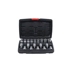 BGS Diy 95100 | Bit Socket / Socket Set | 12.5 mm (1/2") Drive | T-Star (for Torx) / E-Type | 19 pcs.