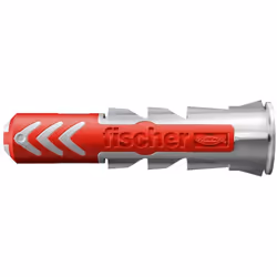 fischer 555010 DUOPOWER Wall Plug, Red/Grey, 10x50, Set of 50 Pieces
