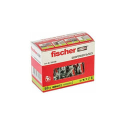 FISCHER DUOPOWER S Wall Plugs + Screws - 6x30 Box Of 50 - 555106