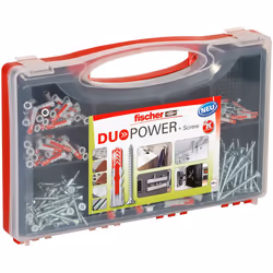 Fischer 536091, Screw & wall plug kit, Plastic, 140 pc(s), Box, 70 x DuoPower 6 x 30, 40 x DuoPower 8 x 40, 15 x DuoPower 10  ...