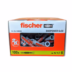 Fischer 538240 Duopower 6mmx50mm Box Of 100