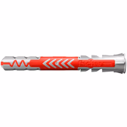 Fischer DuoPower 10 x 80, Expansion anchor, Brick, Concrete, Foam concrete, Masonry, Plasterboard, Nylon, Grey, Red, 1 cm, 80 ...