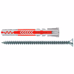 Fischer DuoPower, Screw & wall plug kit, Concrete, Plasterboard, 50 mm, 6 mm, 6.5 cm, 50 pc(s)