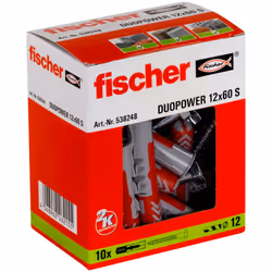 Fischer DuoPower 10 pc(s) Screw & wall plug kit 60 mm