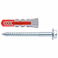 Fischer DuoPower, Screw & wall plug kit, Concrete, Plasterboard, 70 mm, 1.4 cm, 10 cm, 8 pc(s)