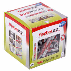 Fischer DUOPOWER 8 x 65, Expansion anchor, Concrete, Metal, Grey, 65 mm, 8 mm
