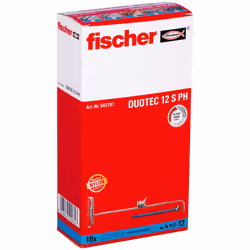 Fischer 542797, Toggle bolt, Gypsum fibre board, Plasterboard, Nylon, Stainless steel, M6, 1.2 cm