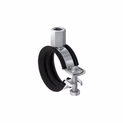Fischer 562353, Pipe clamp, Steel, Black, 31 - 37 mm, 2.54 cm (1"), EPDM, Styrene-Butadiene (SBR), Zinc steel, 0.7 kN
