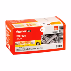 Fischer 568004 screw anchor / wall plug 200 pc(s) Expansion anchor 20 mm