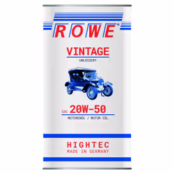 Engine oil; ROWE; HIGHTEC VINTAGE UNLEGIERT; 20W-50 5 Mineral Oil