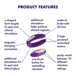Satisfyer 4049369015481 vibrator Couple vibrator Ambidextrous