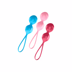 Satisfyer V Balls, Kegel balls, Blue, Pink, Red, Silicone, 3 pc(s), CE, 34 mm