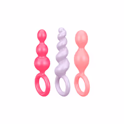 Satisfyer Booty Call, Anal beads, Pink, Purple, Red, Silicon, 3 pc(s), CE, 139 mm