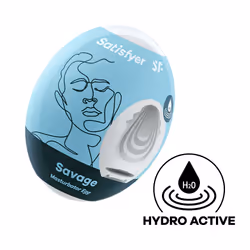 Satisfyer Masturbator Egg Single (Savage) Egg masturbator White Thermoplastic elastomer (TPE)