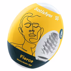Satisfyer Masturbator Egg Single (Fierce), Egg masturbator, Neutral, White, Thermoplastic elastomer (TPE), 52.3 mm, 68.5 mm