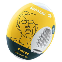 Satisfyer Masturbator Egg Single (Fierce) Egg masturbator White Thermoplastic elastomer (TPE)