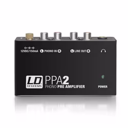 LD Systems LDPPA2, Black, White, 70 dB, 47000 Ω, 0.05%, 50 Ω, 12 V