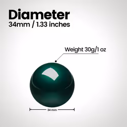 Perixx Peripro-303GLG Trackball  1.34 Inch Replacement Ball for Perimice and M570  Glossy Green