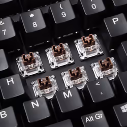 Perixx PERIBOARD-322 Large Trackball Mechanical Keyboard - 55 mm Trackball, Tilt Scrolling Wheel, 2 Hubs,RGB Backlit,US English Layout