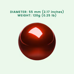 Perixx Peripro-304 Trackball  2.17 Inch Large Replacement Ball for Periboard and Kensington Mouse  Glossy Red  18033
