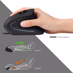 Perixx Periduo-505, Wired Ergonomic Split Keyboard and Vertical Mouse Combo with Adjustable Palm Rest and Membrane Low Profile...