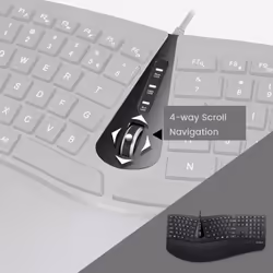 Perixx Periduo-505, Wired Ergonomic Split Keyboard and Vertical Mouse Combo with Adjustable Palm Rest and Membrane Low Profile...