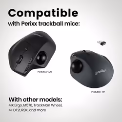 perixx PERIPRO-303GBK Small Trackball  34mm Replacement Ball for PERIMICE-517/520/717/720 and M570  Glossy Black