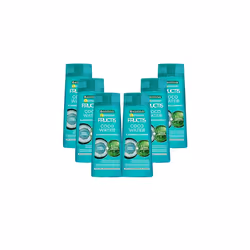 Clarifying Shampoo for Oily Hairline and Dry Tips, with Coconut Water for Powerful Hair, Fructis Coco Water, 6 x 250 ml