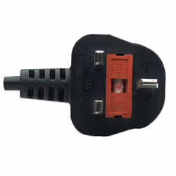 Manhattan Power Cord/Cable, UK 3-pin plug to C7 Female (figure of eight), 1.8m, 13A, Black, Lifetime Warranty, Polybag - Additional view 5