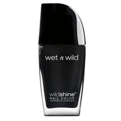 wet n wild Wild Shine Nail Color, Black Crème, 12.3ml