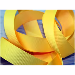 Prym 16mm Ribbed Polyester Tape Yellow - per metre
