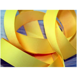 Prym 26mm Ribbed Polyester Tape Yellow - per metre